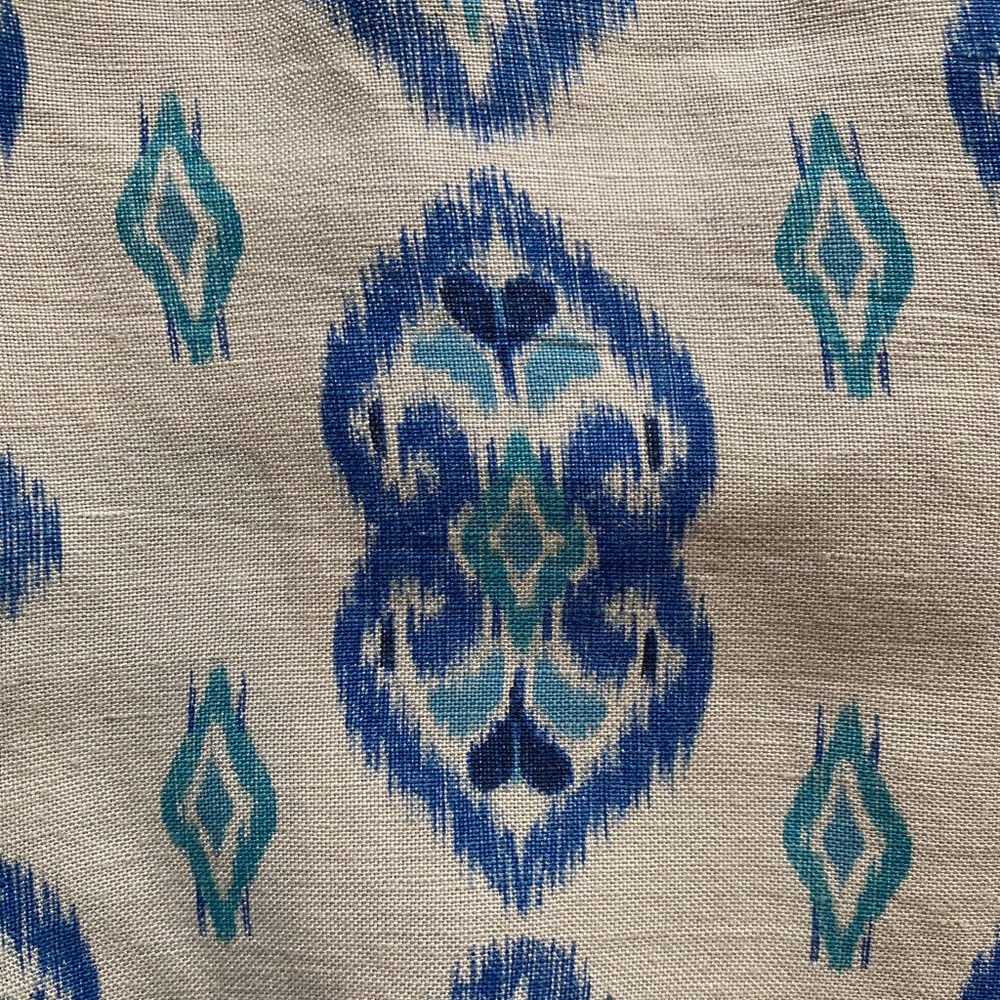 Ecru Patterned Linen Pant - image 4